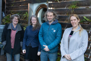 Nia Godsmark with Matt White and colleagues from Swansea Environment Centre