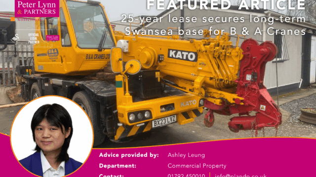 25-year lease secures long-term Swansea base for B & A Cranes
