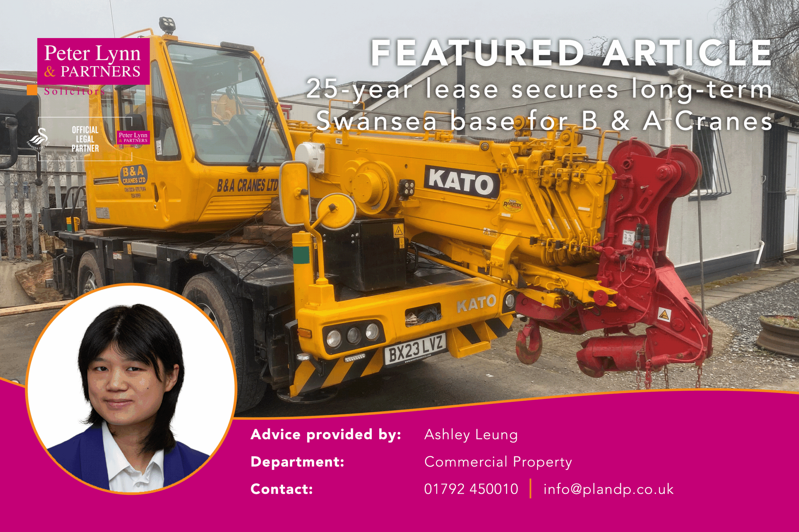 25-year lease secures long-term Swansea base for B & A Cranes